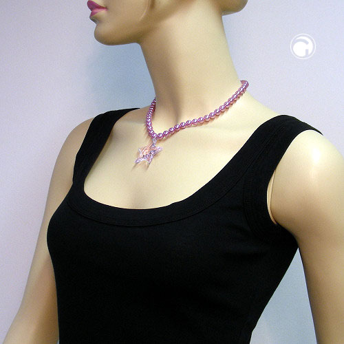 Necklaces with glassbeads