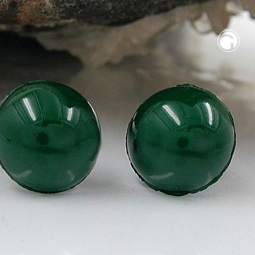earrings plastic round green
