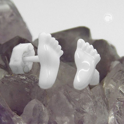 earrings white feet