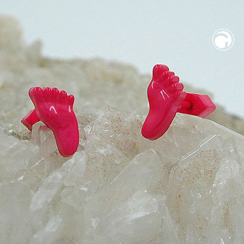 stud earrings small feet pink