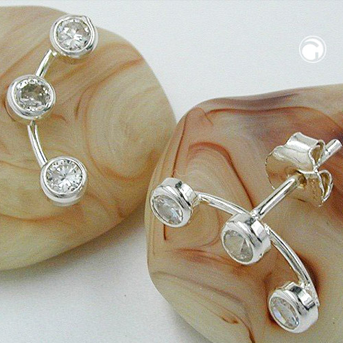 Studs zirconia Silver 925