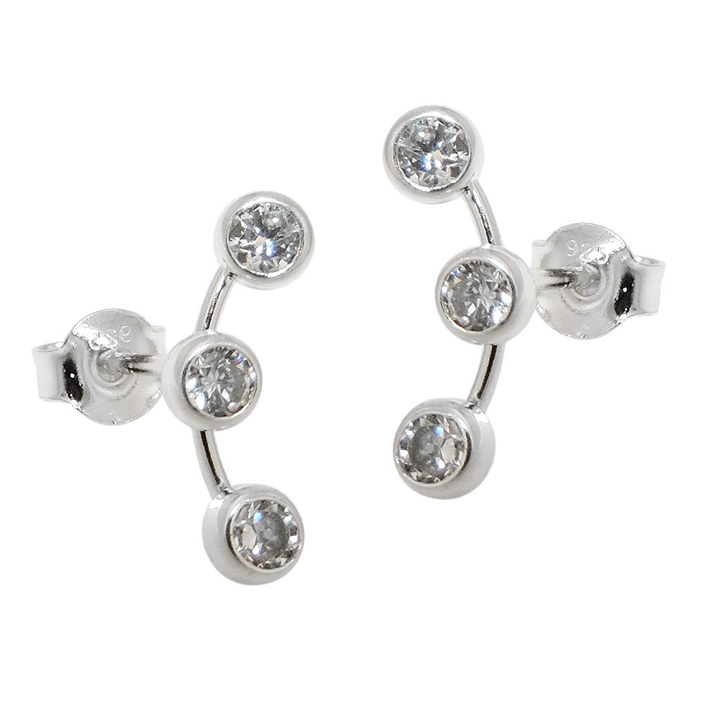 Studs zirconia Silver 925