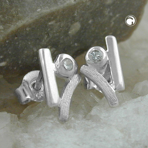 Studs zirconia Silver 925