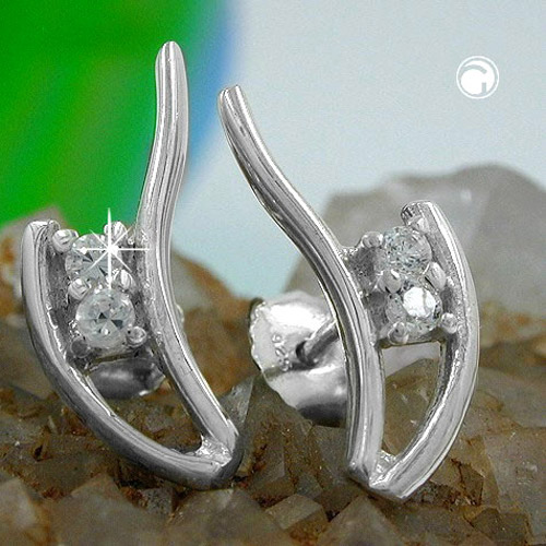 Studs zirconia Silver 925
