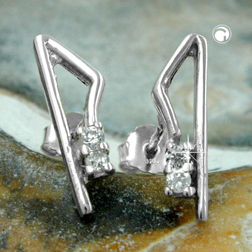 Studs zirconia Silver 925