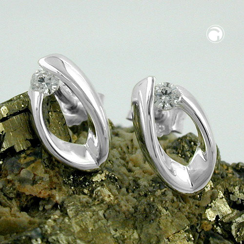 Studs zirconia Silver 925