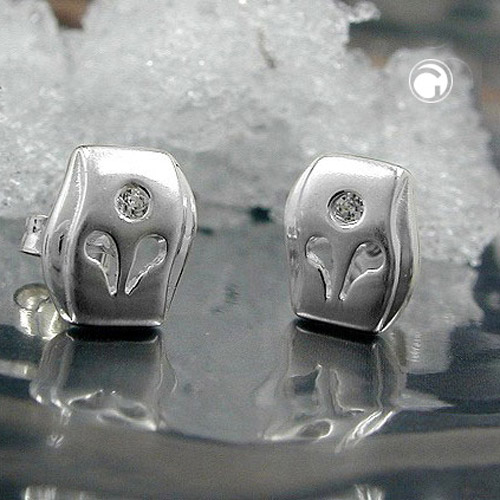 Studs zirconia Silver 925