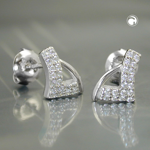 Studs zirconia Silver 925