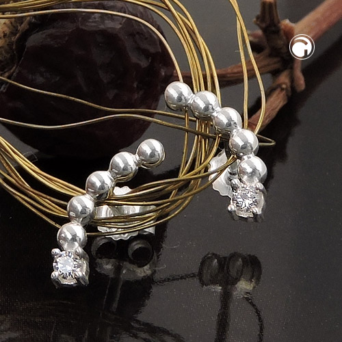 Studs zirconia Silver 925