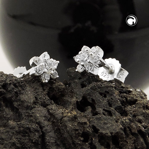 Studs zirconia Silver 925