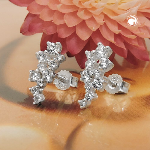 Studs zirconia Silver 925