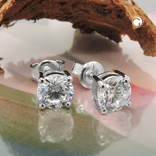 Studs zirconia Silver 925