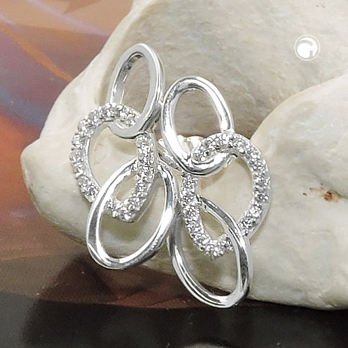 Studs zirconia Silver 925