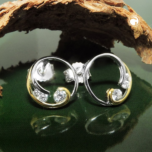 Studs zirconia Silver 925