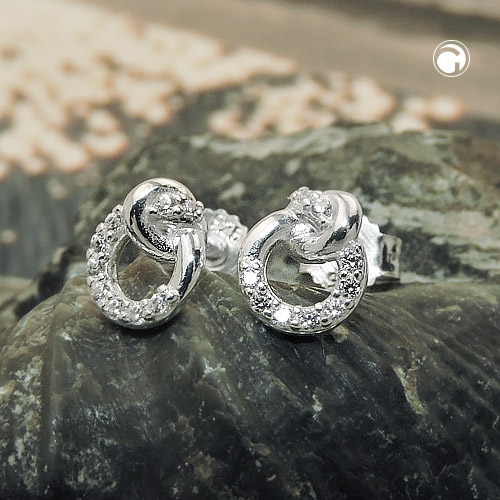 Studs zirconia Silver 925