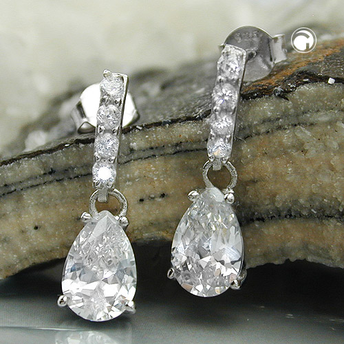 Studs zirconia Silver 925