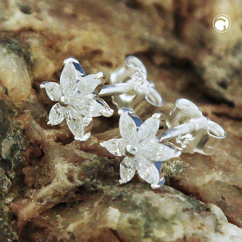 Studs zirconia Silver 925