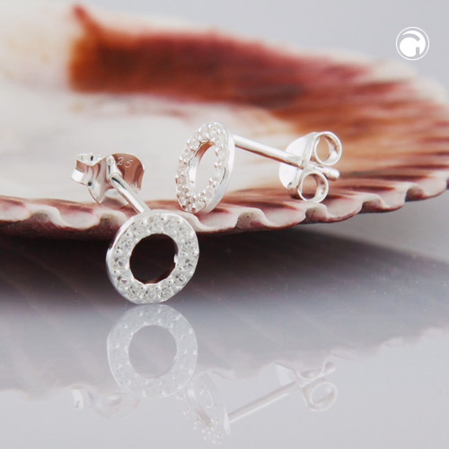 Studs zirconia Silver 925