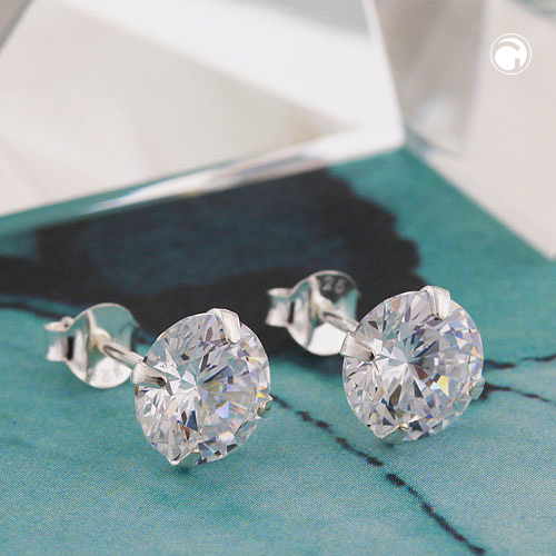 Studs zirconia Silver 925