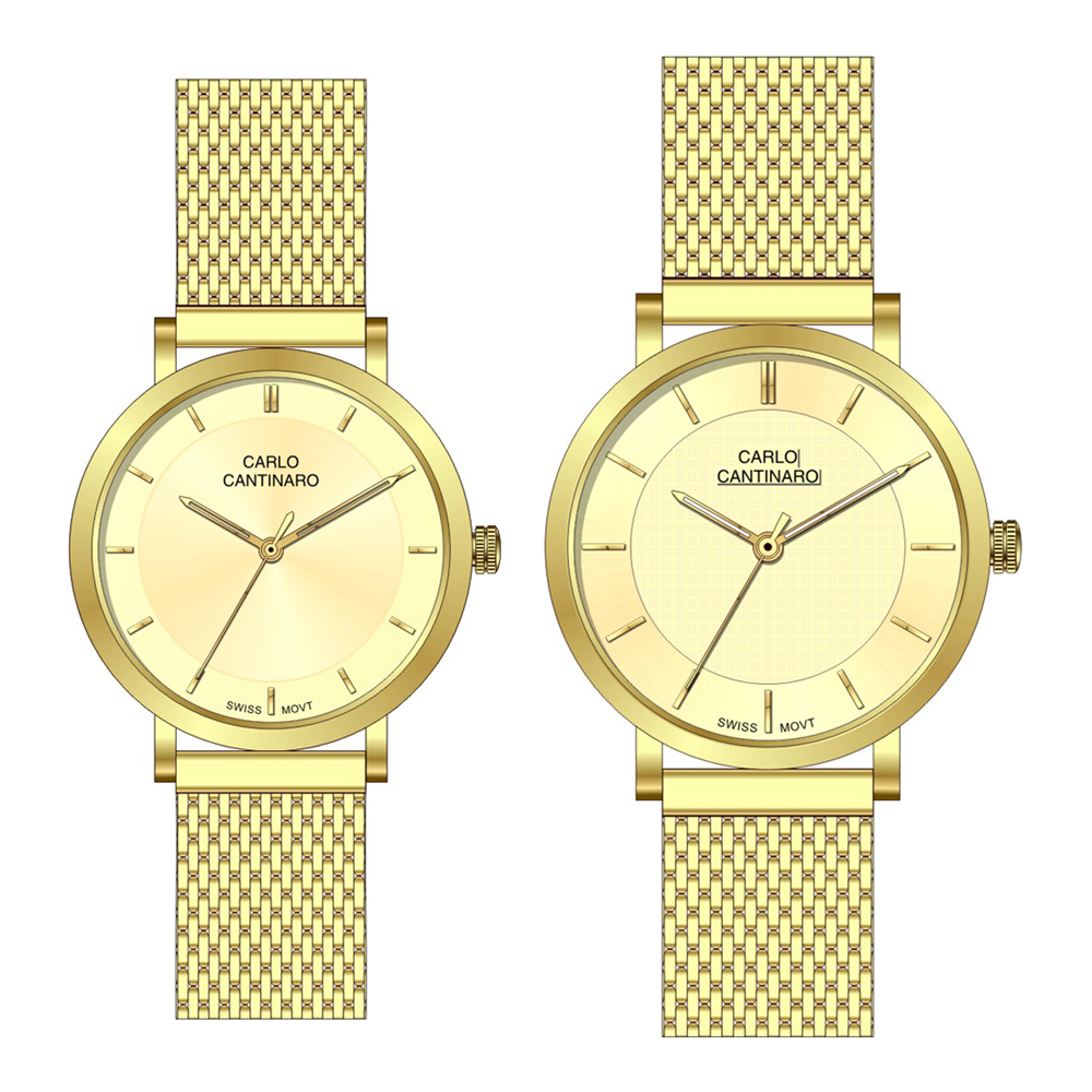 Carlo Cantinaro CC3001SM004 Partnerset Unisexuhr